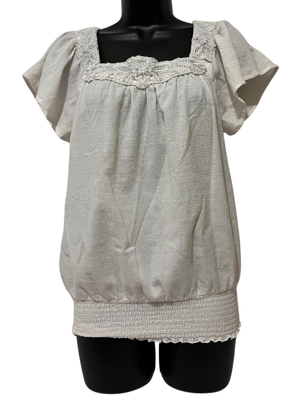 Karen Kane Cream Women's Cotton Top